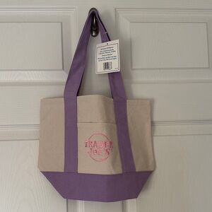 Trader Joe’s Purple and Cream Tote Bag